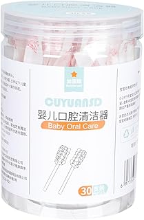 DOITOOL 30pcs Baby Oral Hygiene Folding Toothbrush Baby Tools Toddler Toothbrush Baby Oral Cleaning Brush Baby Oral Cleaning Gauze Brushes Baby Oral Care Brushes Infant White Clean Ladder