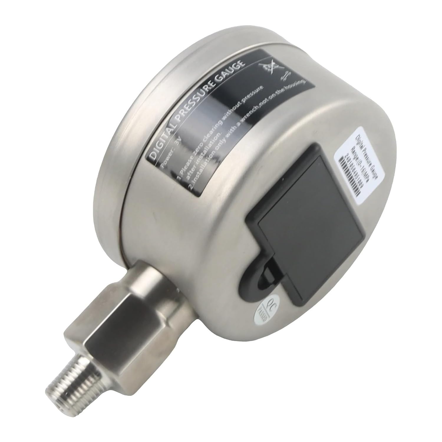 1pc Digital Hydraulic Pressure Gauge 16MPA 80mm Accuracy 0.4% FS 1/4NPT Interface Hydraulic Air Gas Water Oil Pressure Gauge