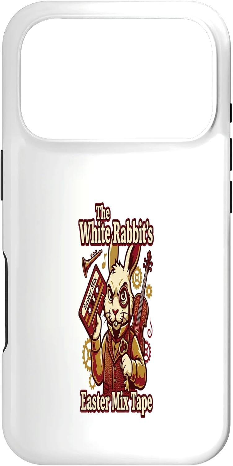 White Rabbit Easter Mix Tape Funny Alice Case for iPhone 17 Pro