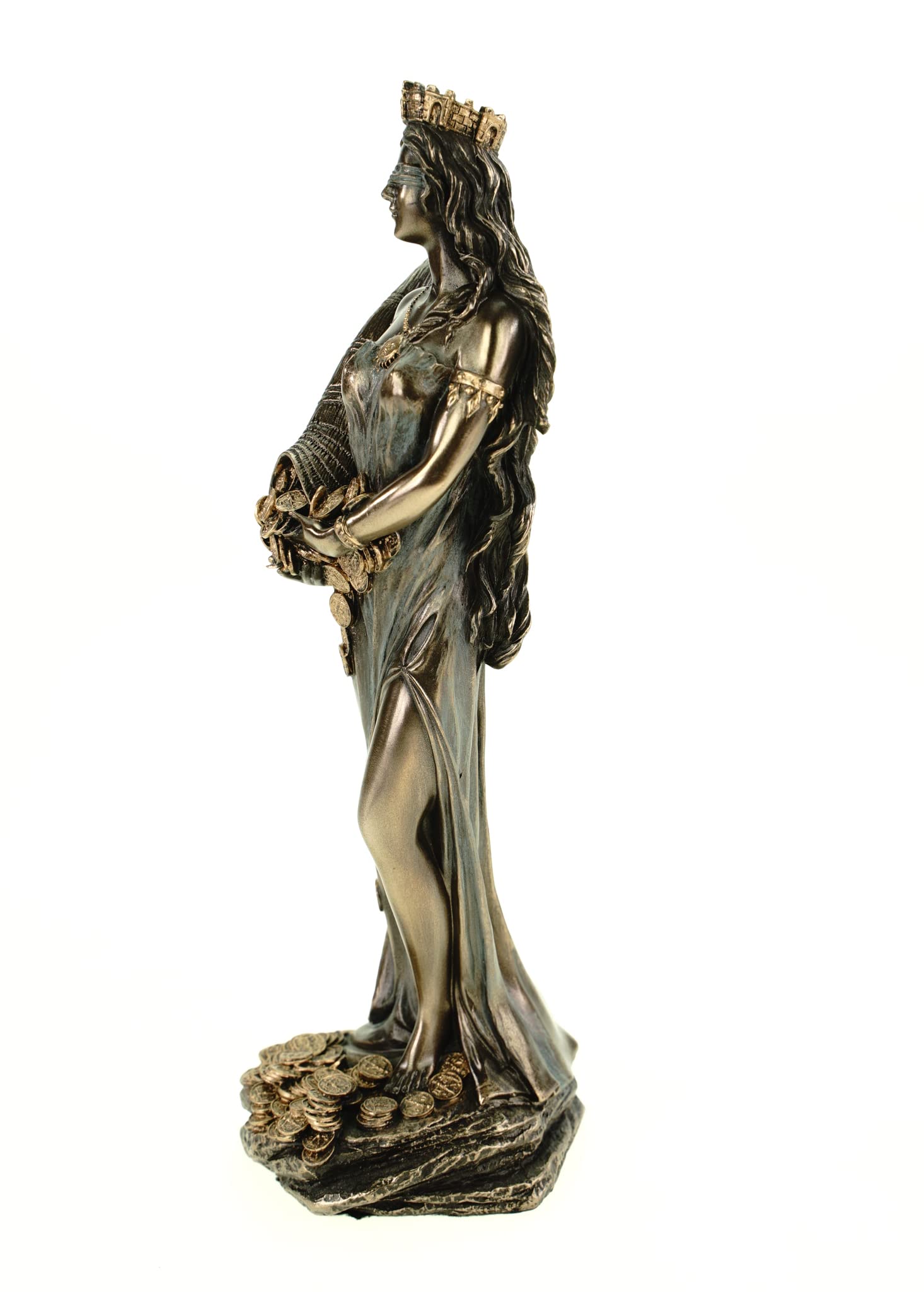 Dea romana Fortuna 19 cm figura bronzata Luck Gambling Veronese