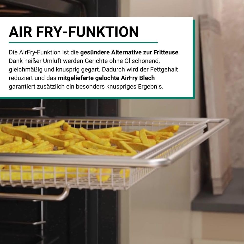 Bauknecht BIK5S DP8F2 ES Einbau Dampf-Backofen Soft Steam FlexiClean Pyrolyse AirFry Multiflow MyMenu 2-fach Teilauszug Energieklasse A+