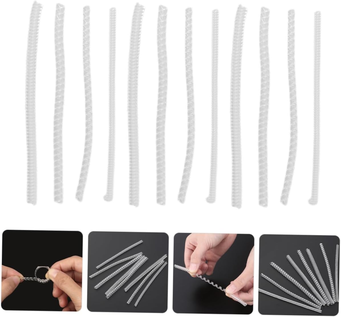 VILLFUL 12pcs Ring Size Adjuster Kit Invisible Ring Tool Comfortable Scratch- Made of Material