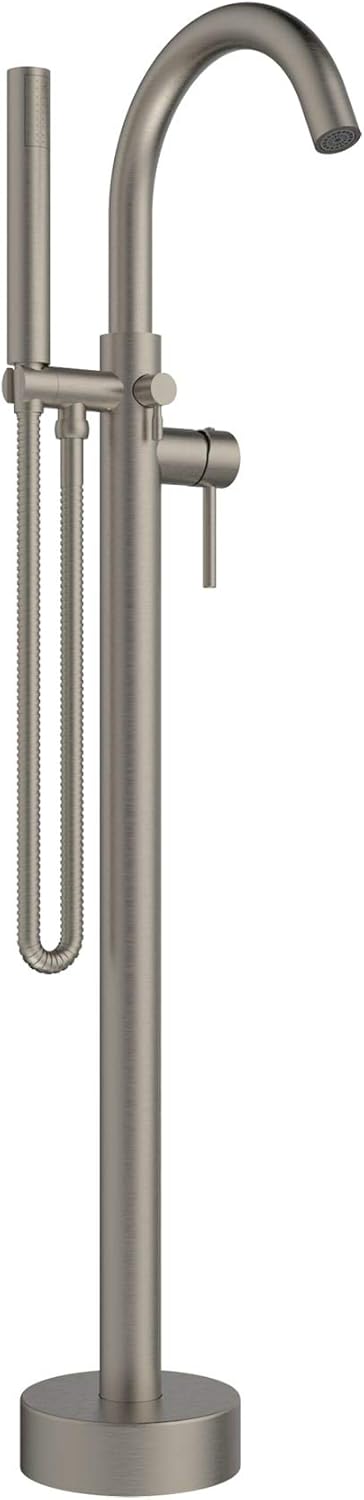 Belanger Floor-Mounted Free Standing Bathtub Faucet with Swivel Handheld Shower, Polished Chrome