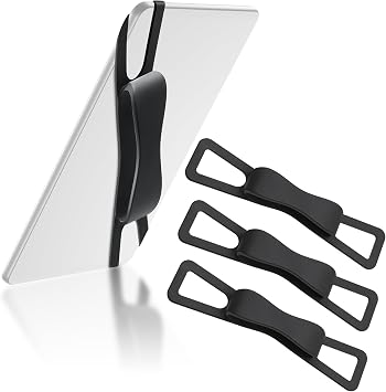Fotbor 3 Pack Ergonomic Hand Strap for Kindle & Tablets - Lying Reading Essential - Non-Slip Anti-Fall Lightweight Grip Strap, Fits 4.7-8" Kindle/e-Readers/Phones & Tablets Black