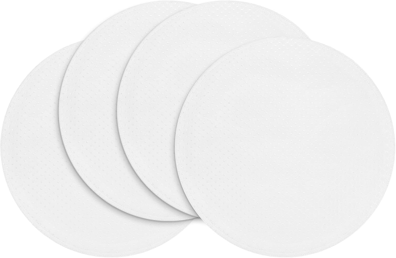 ColorBird White Placemats Set of 4, Waffle Jacquard