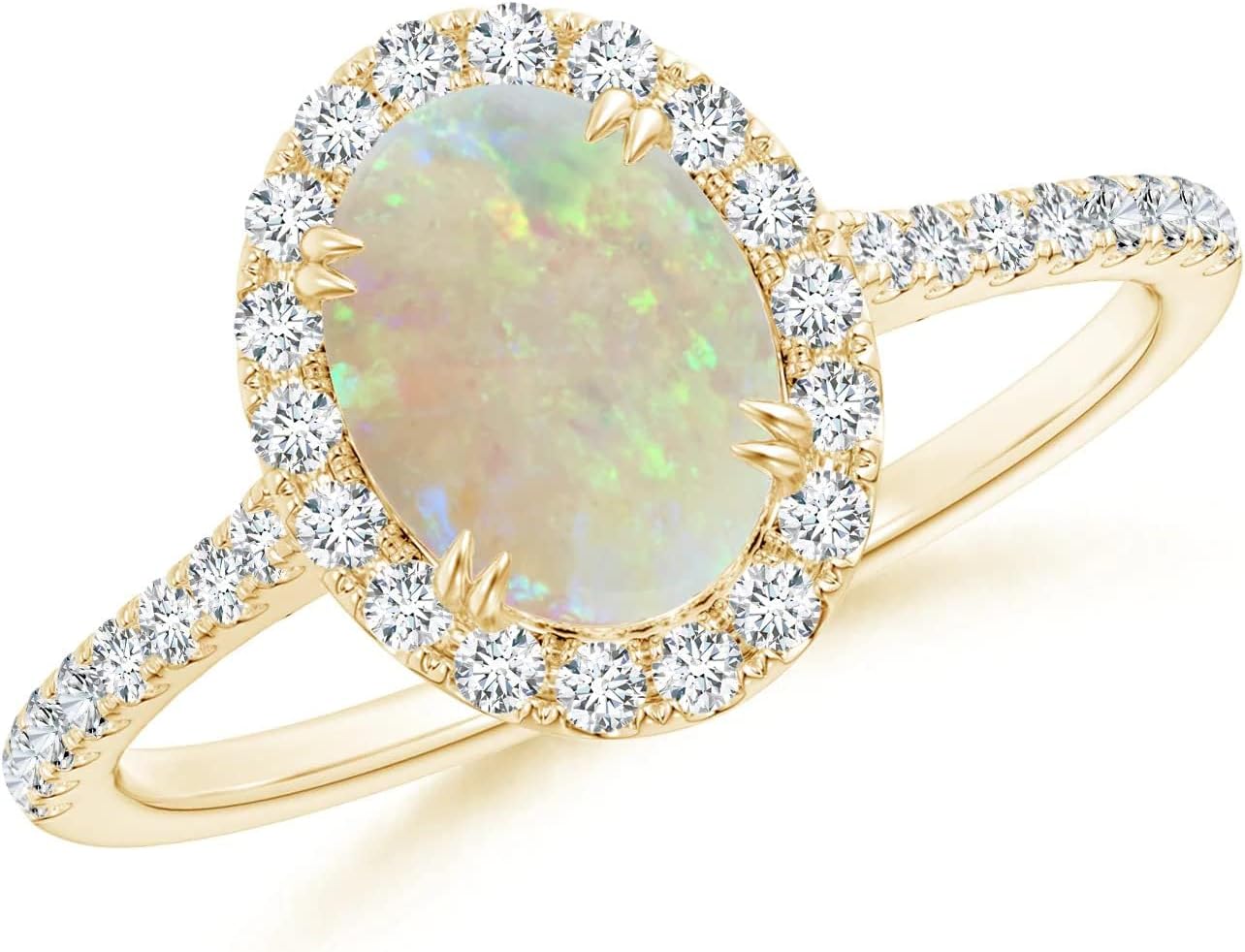 Silver Opal Engagement Ring Gold Plated Opal Wedding Ring October Birthstone Ring 6x8 mm oval Opal Engagement Band (11)