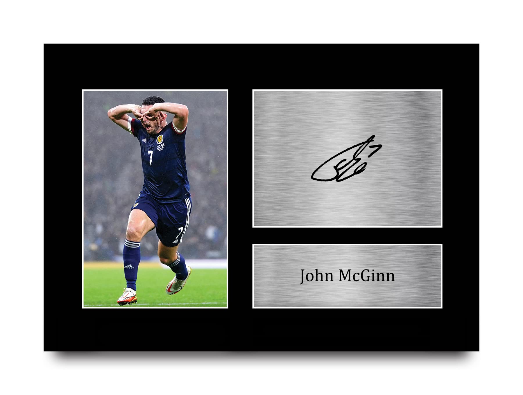 HWC Trading A4 John McGinn Scotland Gifts Printed Signed Autograph Picture for Football Fans and Supporters