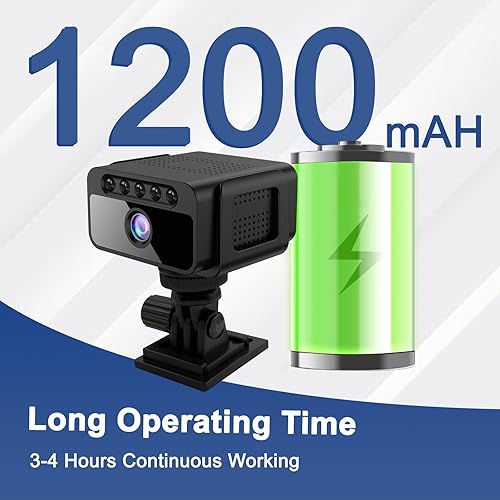 Miniatura 3 de Mini cámara, cámara inalámbrica WiFi 4K con detección de movimiento, visión nocturna para seguridad en el hogar, mascotas, interior y exterior