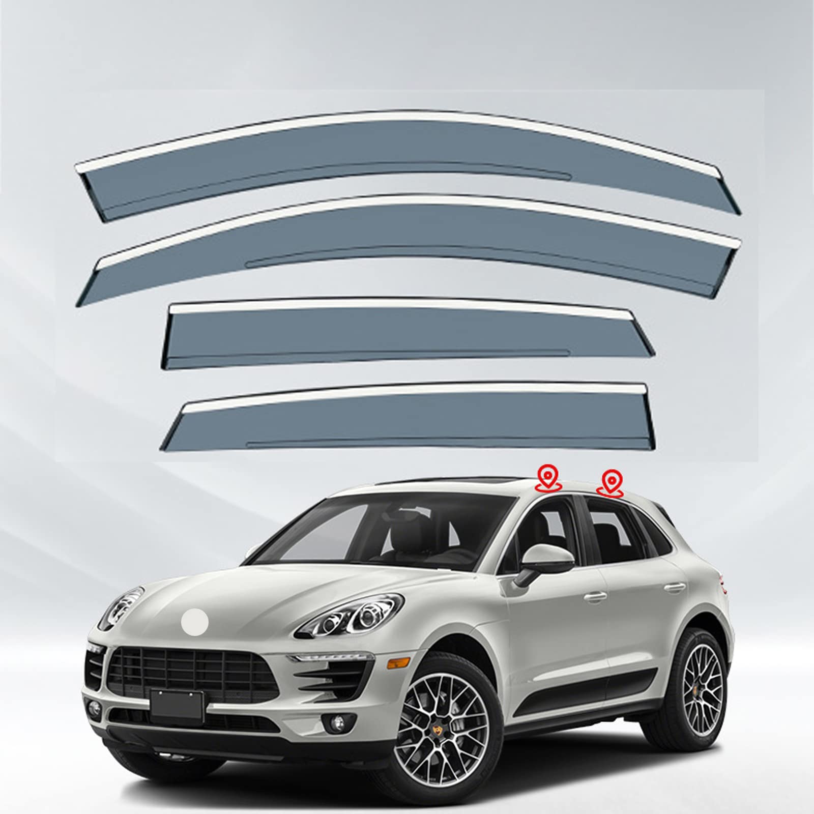 ポルシェ マカン 2014-2021 ウィンドウバイザー Amazon | ポルシェ マカン Macan 2014-2022+ 専用 ドアバイザー