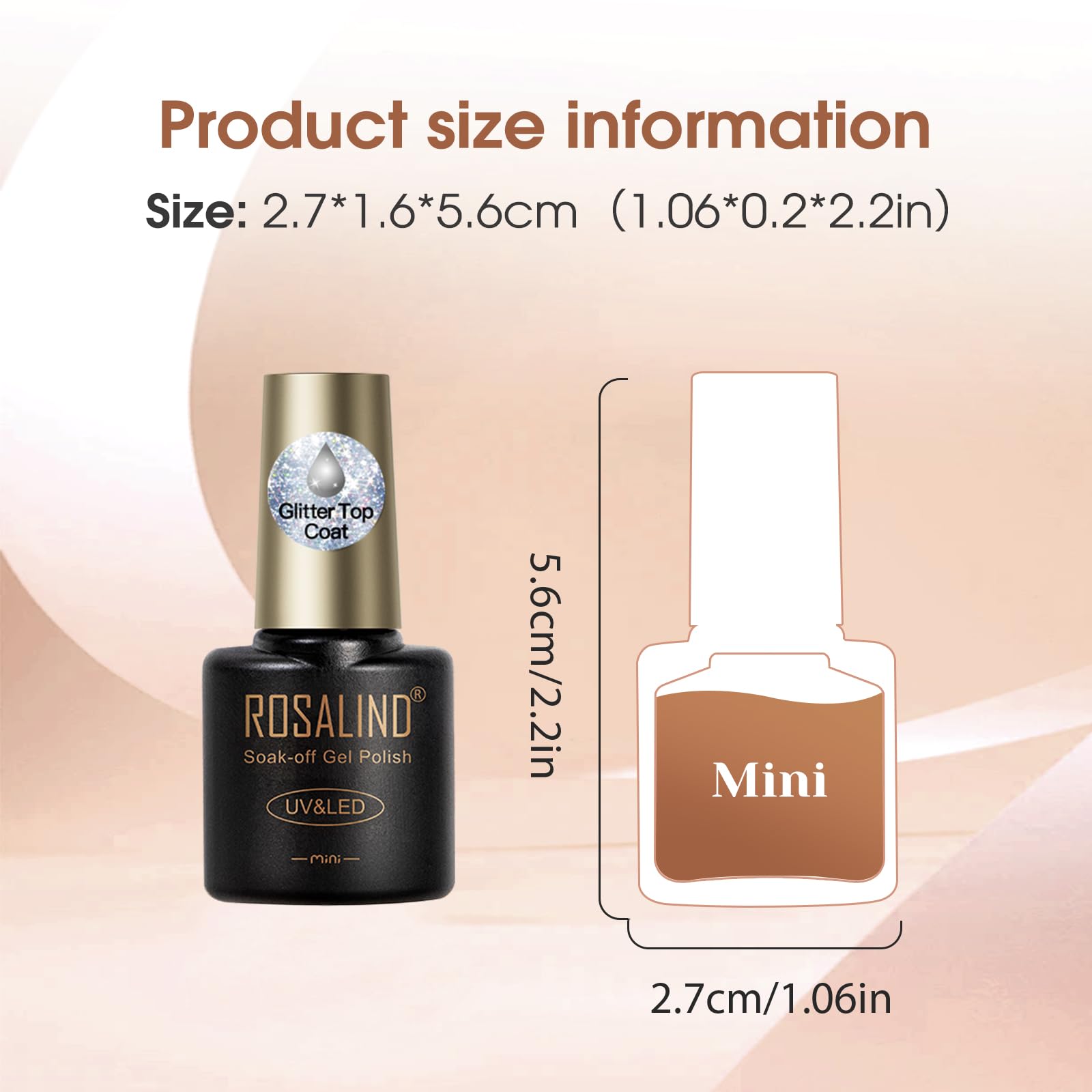 ROSALIND Base et Top Coat Vernis Semi Permanent, 8PCS Primer et Nail Prep Déshydratation Kit, Matt et Paillettes Top Coat UV LED Soak Off Vernis Gel Semi-permanent Manucure Kit