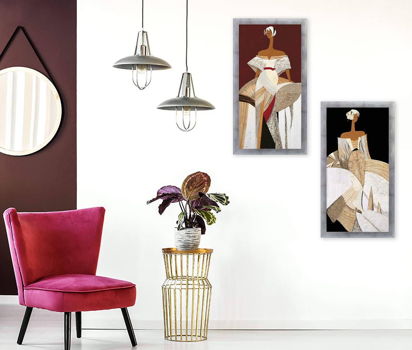 Bilderrahmen Diamond 60x120 cm Silber patiniert Optik ideal für Diamond Painting mit 1mm klarem Kunstglas
