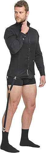 Miniatura 4 de NV Holders Y-Holders - Estancias de camisa premium, soportes para camisas, ligas de camisa, camisas para hombres, Negro -