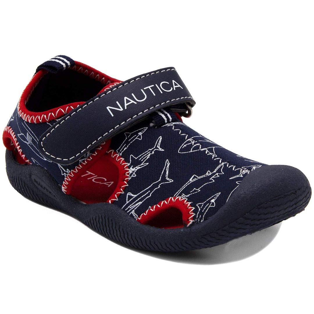 Nautica Kids Water Shoes for Boys Girls Toddler Quick Dry Swim Shoes Aqua Socks Beach Pool Closed Toe Barefoot Summer Watershoes for Toddlers Size 5-12