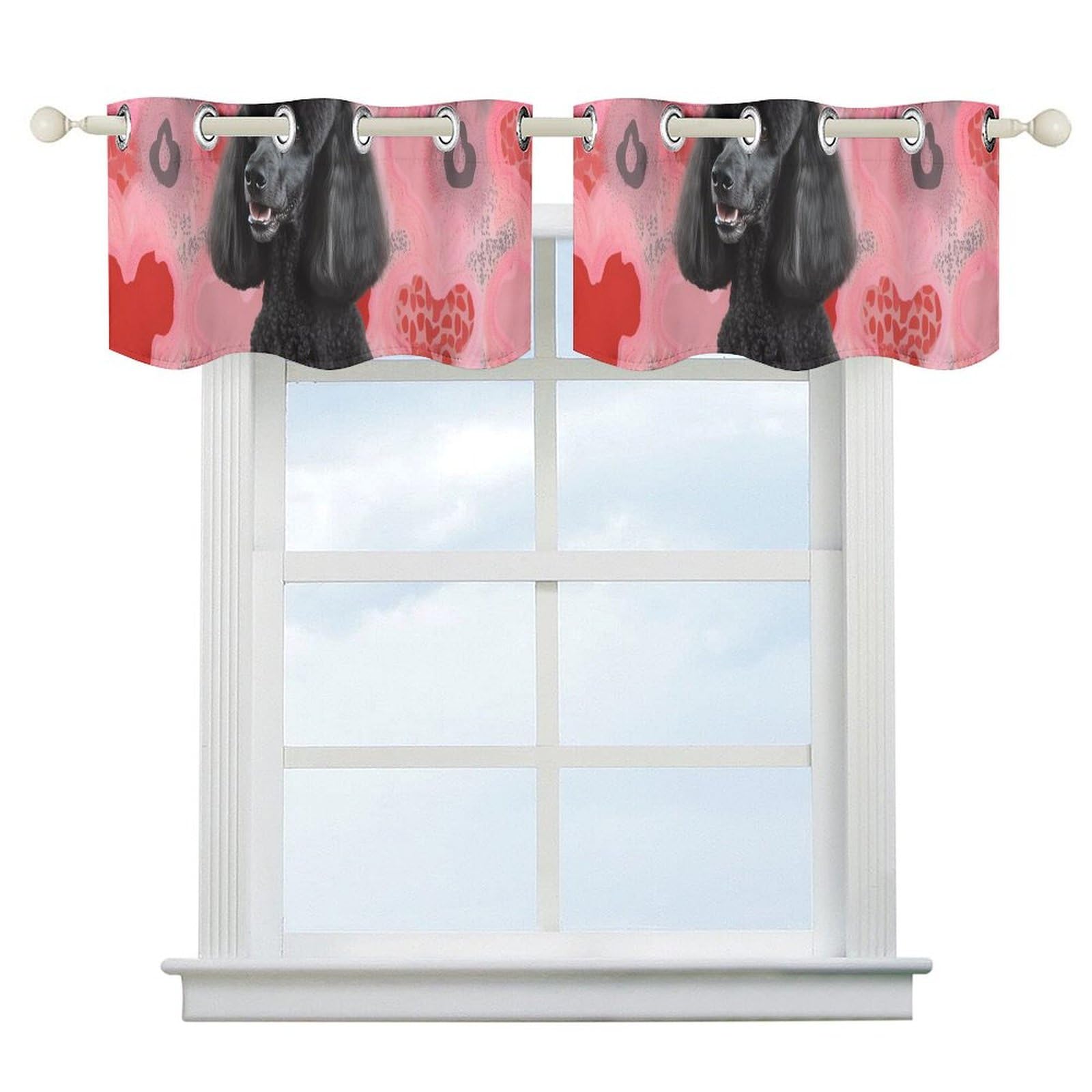 Rideaux de cuisine thermiques lot de 2 protection solaire motif chiens