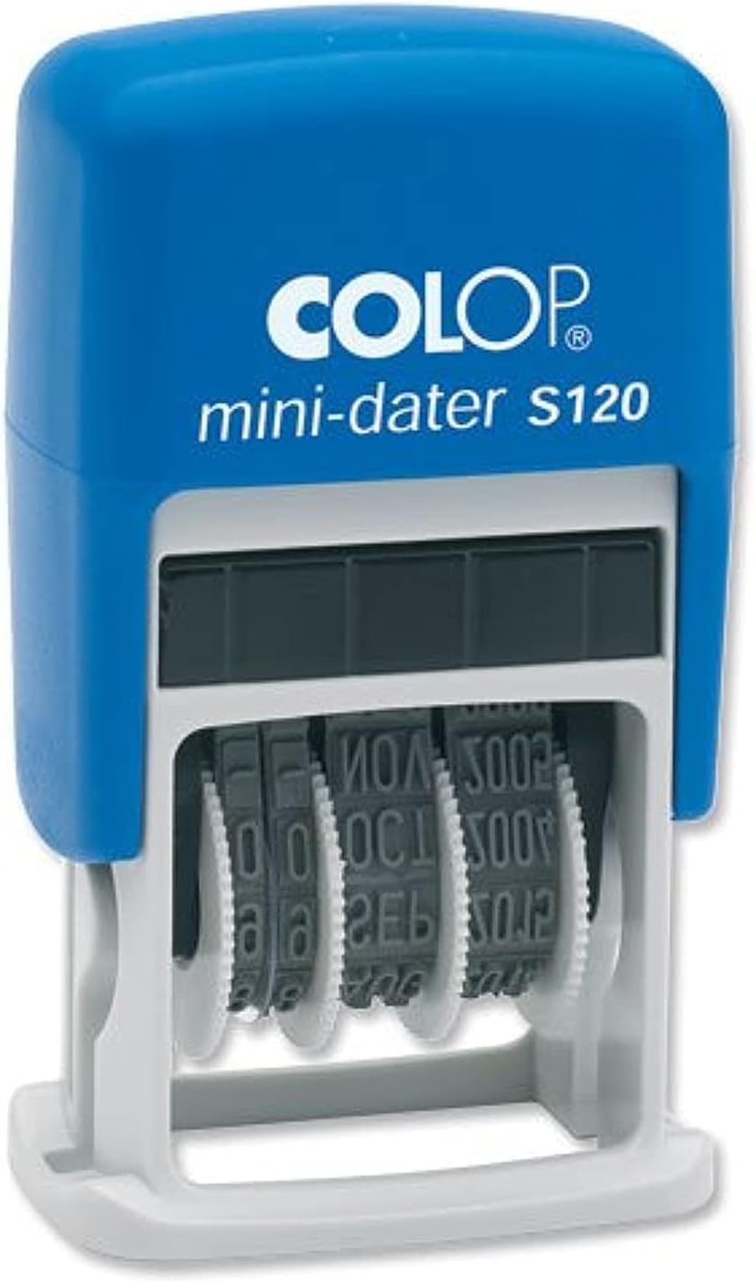 Colop S120 Mini Dater Stamp Self-Inking 12 Years Imprint Ref 14520000, Black, Small, 20x3.8mm