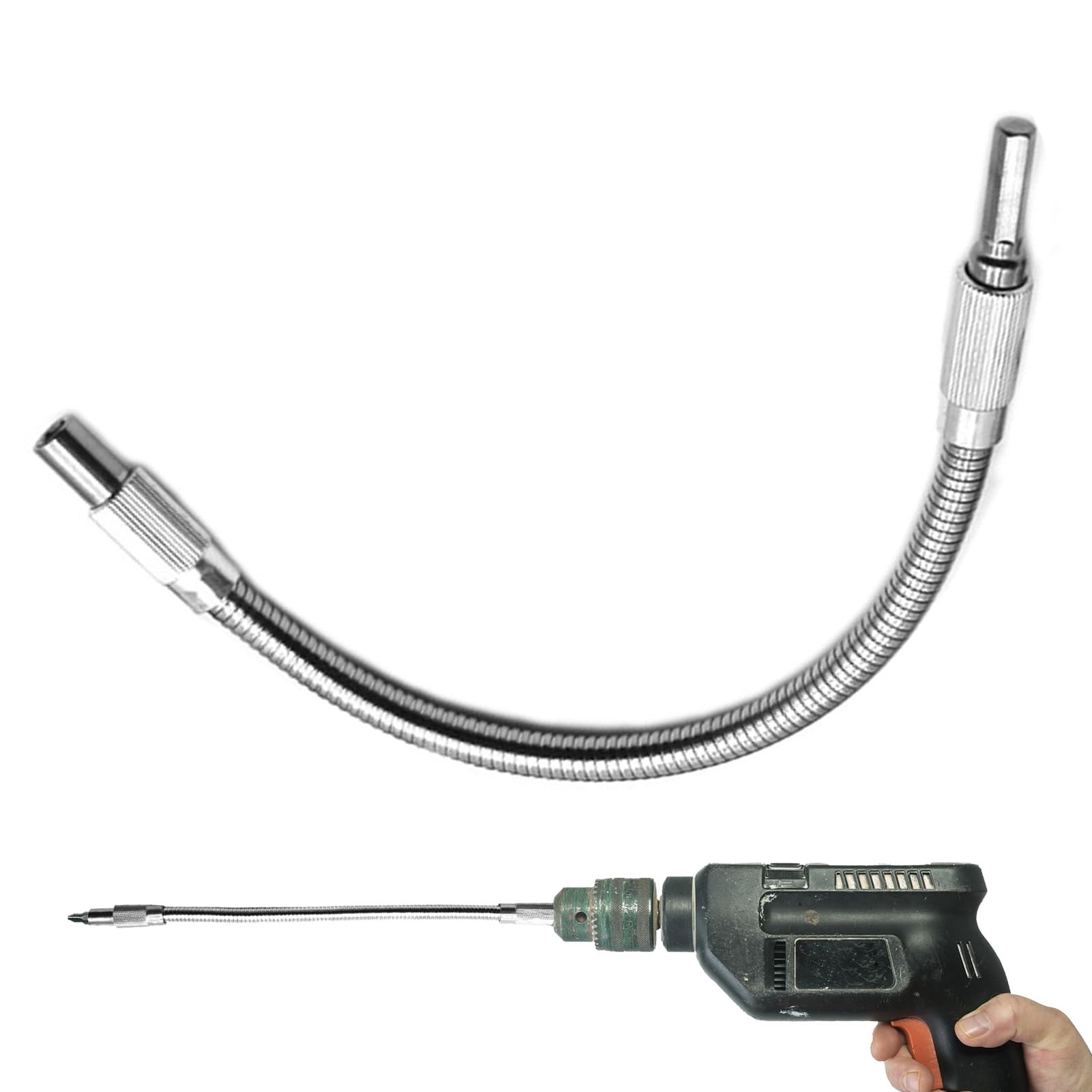 Rallonge Flexible Porte-Embout Magnétique 1/4'' - Extension Tournevis Flexible Pour Espaces Confinés