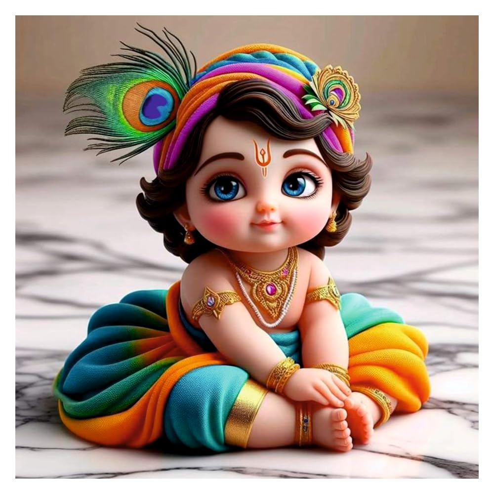 Sky Flying Vinyl Cute Baby Krishna Multi Feather Wall Poster, Living Room, Kids Office (Size - 41Cm X 41Cmself-Adhesive, Smooth Surface, 41 Cms) (B0CYHTPF2M) Amazon Price History, Amazon Price Tracker