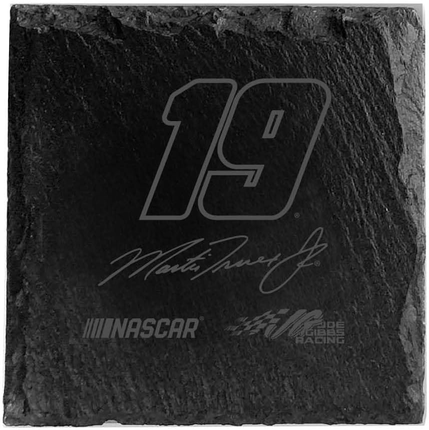 Martin Truex Jr. #19 Name and Number Etched Slate Coaster Set of 4