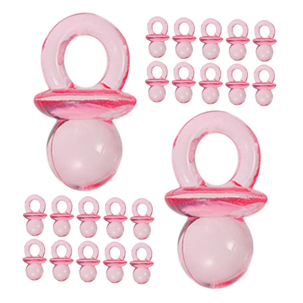 BESPORTBLE Mini Pacifiers for Shower Games 200pcs Acrylic Toys Perfect Gender Reveal Party Supplies