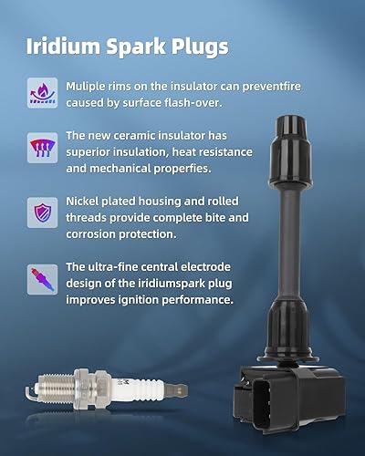 Vista 2119 de ECCPP Bobinas de encendido portátiles de repuesto para automóvil compatibles con Infiniti I30/para Nissan Maxima 3.0L V6 2000-2001 Reemplazo
