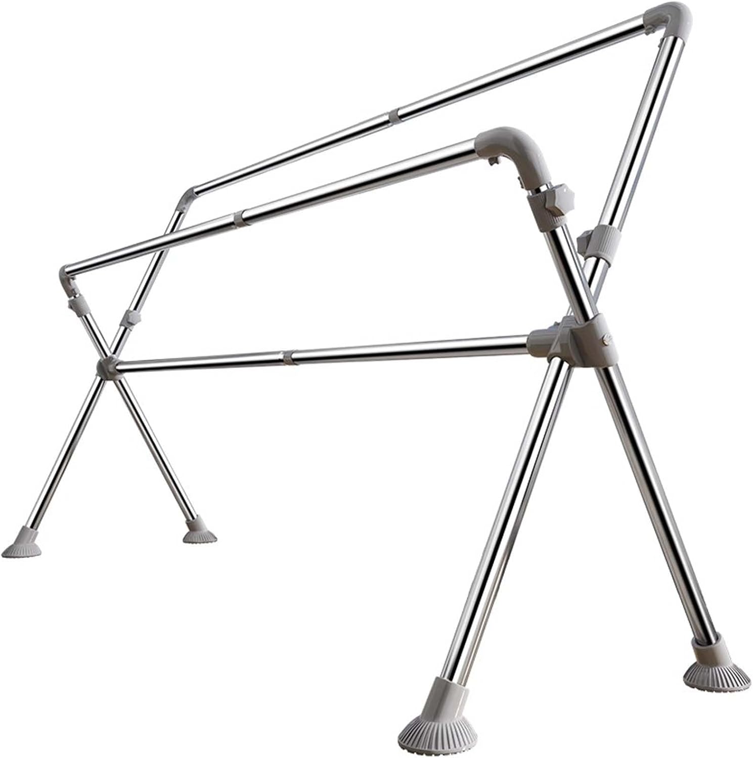 Clothes Rack Small Foldable, Clothes Rack Drying Indoor, Garment Rack Heavy Duty, Space Saving Hanger Rack, Adjustable Stainless Steel Garment Laundry Racks, for Clothes, Towels