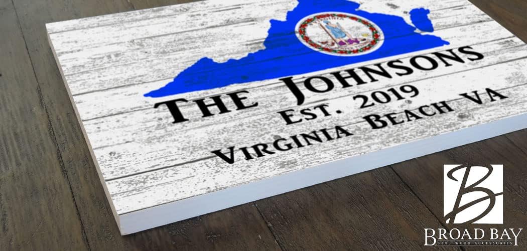 VIRGINIA Home Sign With Established Date PERSONALIZED VA State Family Name - Housewarming Gift Wall Art!