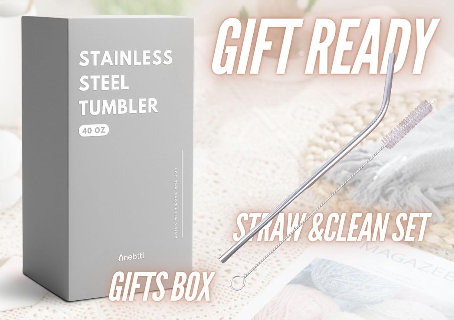 Onebttl Softball Mom Gifts, Gifts for Softball Player Mom 40oz Skinny Stainless Steel Cup with Lid and Straw, Rose Gold - Image 7