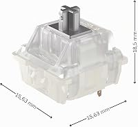 GATERON Milky Yellow Pro Mechanikus Billentyűzet Kapcsoló, Előre Kenve, 5 Tűs, Lineáris MX Kompatibilis, 70 db, Sárga 3