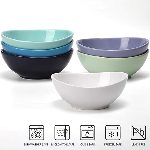 Miniatura 6 de amHomel - Juego de tazones de postre de 10 oz, 18 oz y 28 oz, de porcelana, para postres y aperitivos, tazones para comida de niños