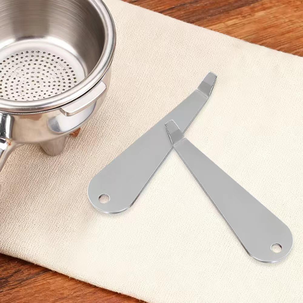 Extractor Cesta Cafe de Acero Inoxidable,Accesorios para Amantes del Café,Herramienta de Cestas de Portafiltro,Removedor de Tazas de Polvo,Herramientas de Palanca para Entusiastas del Café