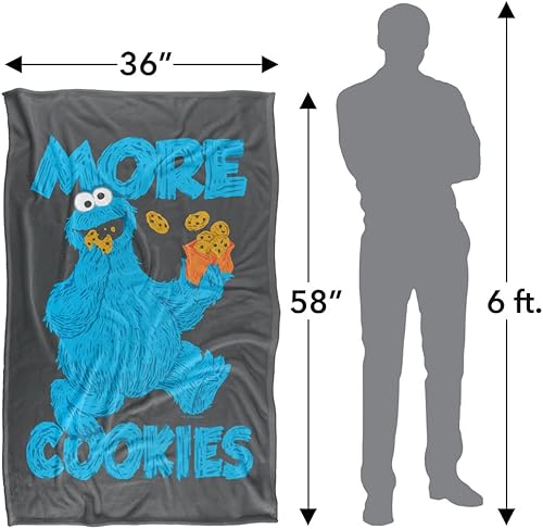 Miniatura 5 de Sesame Street More Cookies - Manta con licencia oficial de tacto sedoso, manta súper suave, 36 x 58 pulgadas