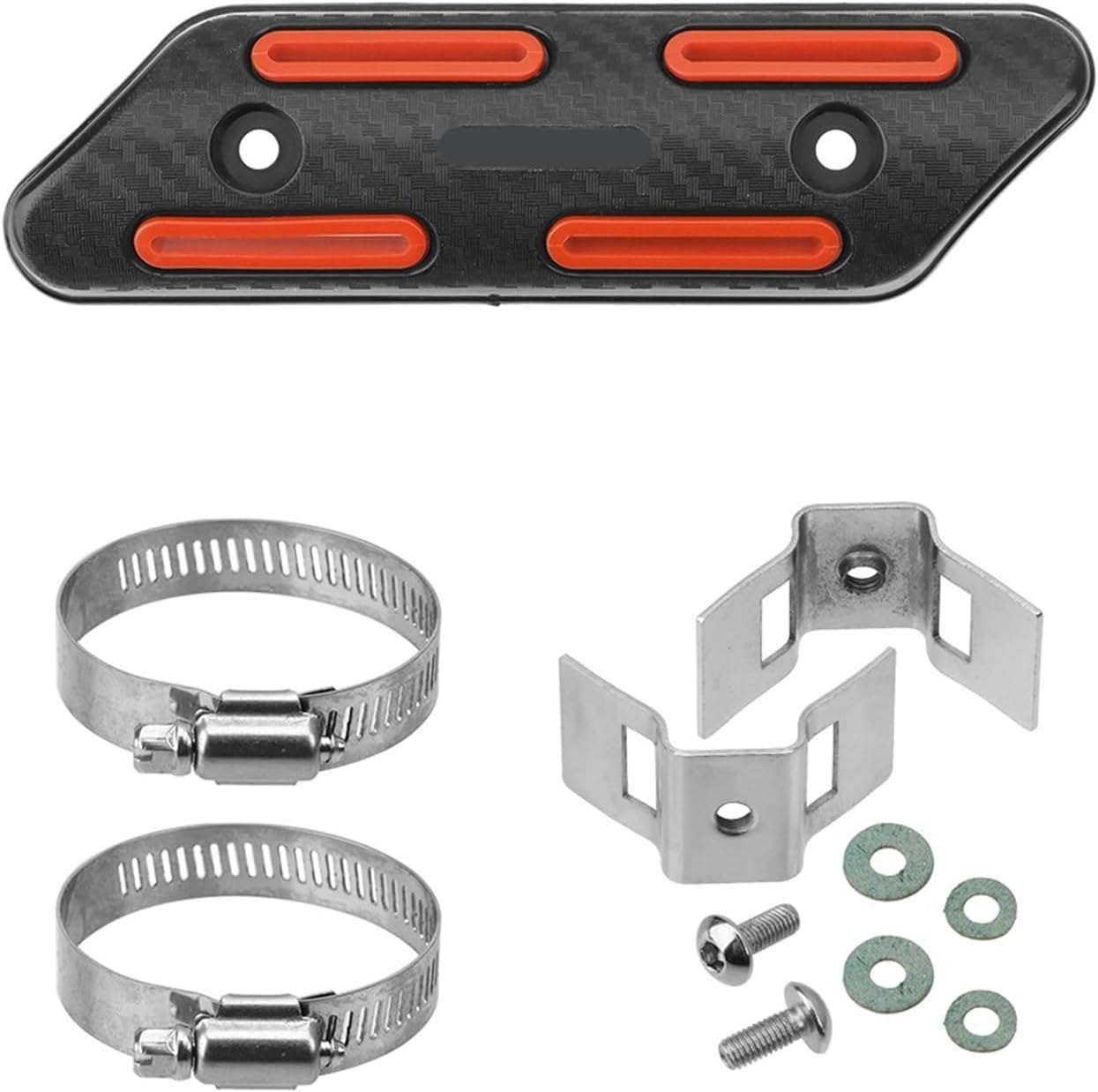 Compatible with EXC SXF XC SX EXCF XCW 125-530 2019-2016 Exhaust Heat Shield Protector Anti-scalding Guard(Red)