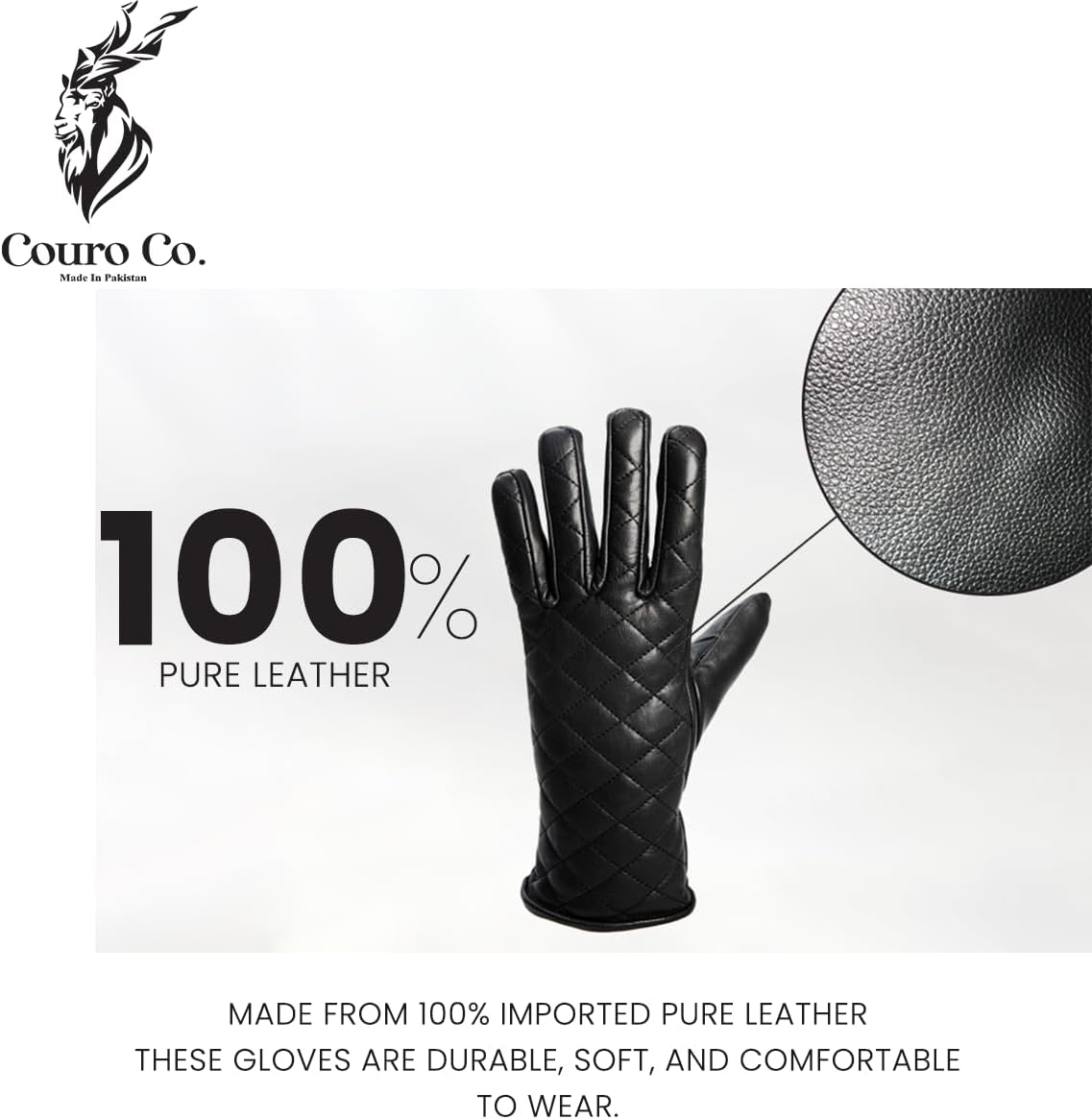 Couro Gloves - Genuine Cowhide Leather Gloves for Driving, Cycling, Motorcycling & etc - Image 3