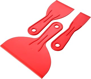 Harniruco 3-Pack Flexible Plastic Putty Knives: 1.5", 3", 6" Scraper Tools for Spackling, Painting, Tamales & Crafts