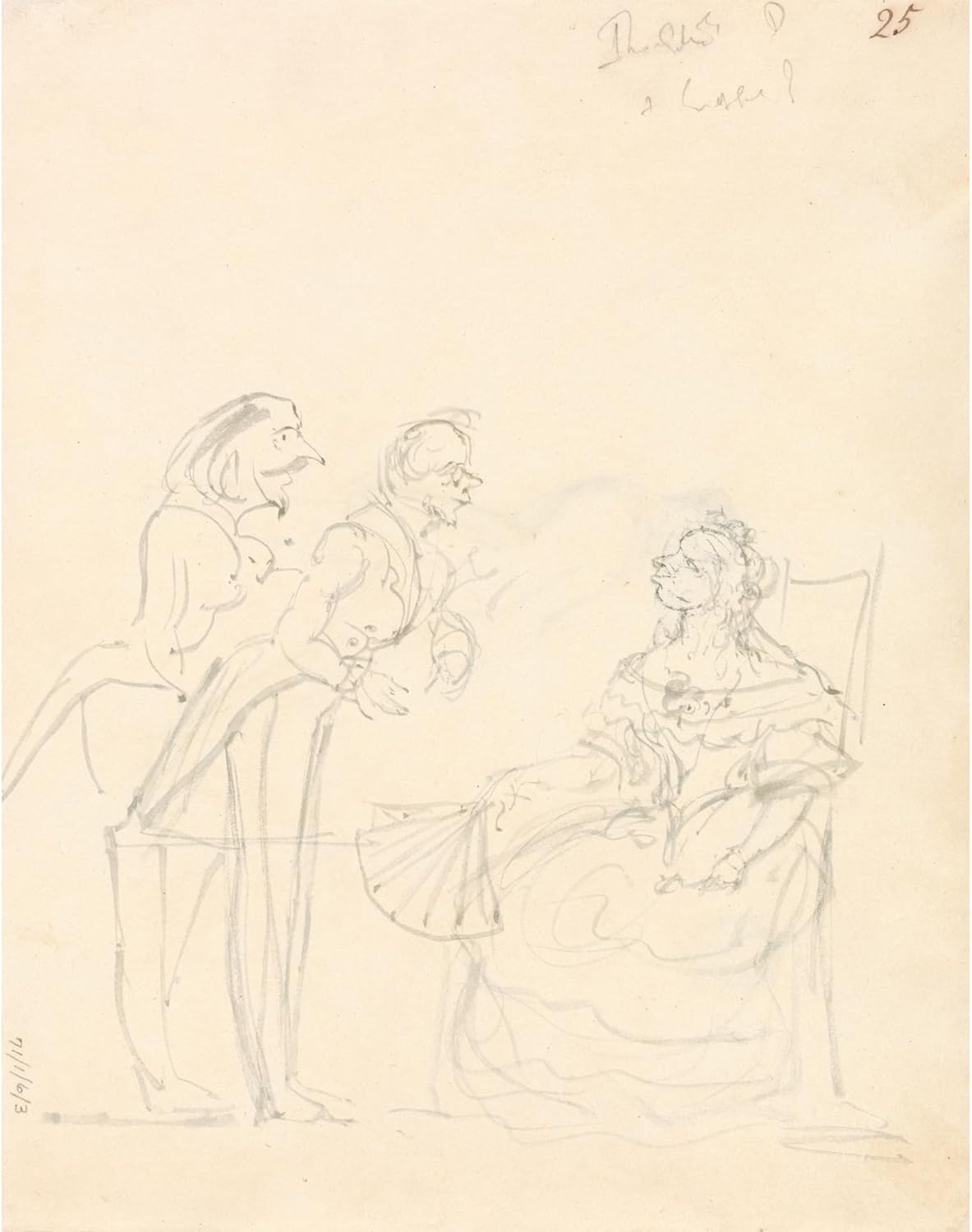 ArtDirect Two Gentlemen Talking to a Seated Lady Unframed Art Print Giclee Poster by Sir John Everett Millais - Ready for Framing with Customization Sizes 8x10, 11x14, 16x20, 24x31, 36x46 and 47x60 inches (71887dr)