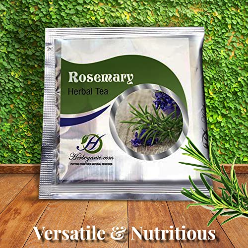 Herboganic Rosemary Herbal Tea - Digestion Support And Immune Boost | Refreshing And Delicious Blend | Natural And Organic Ingredients | 20 Tea Bags #TOP5