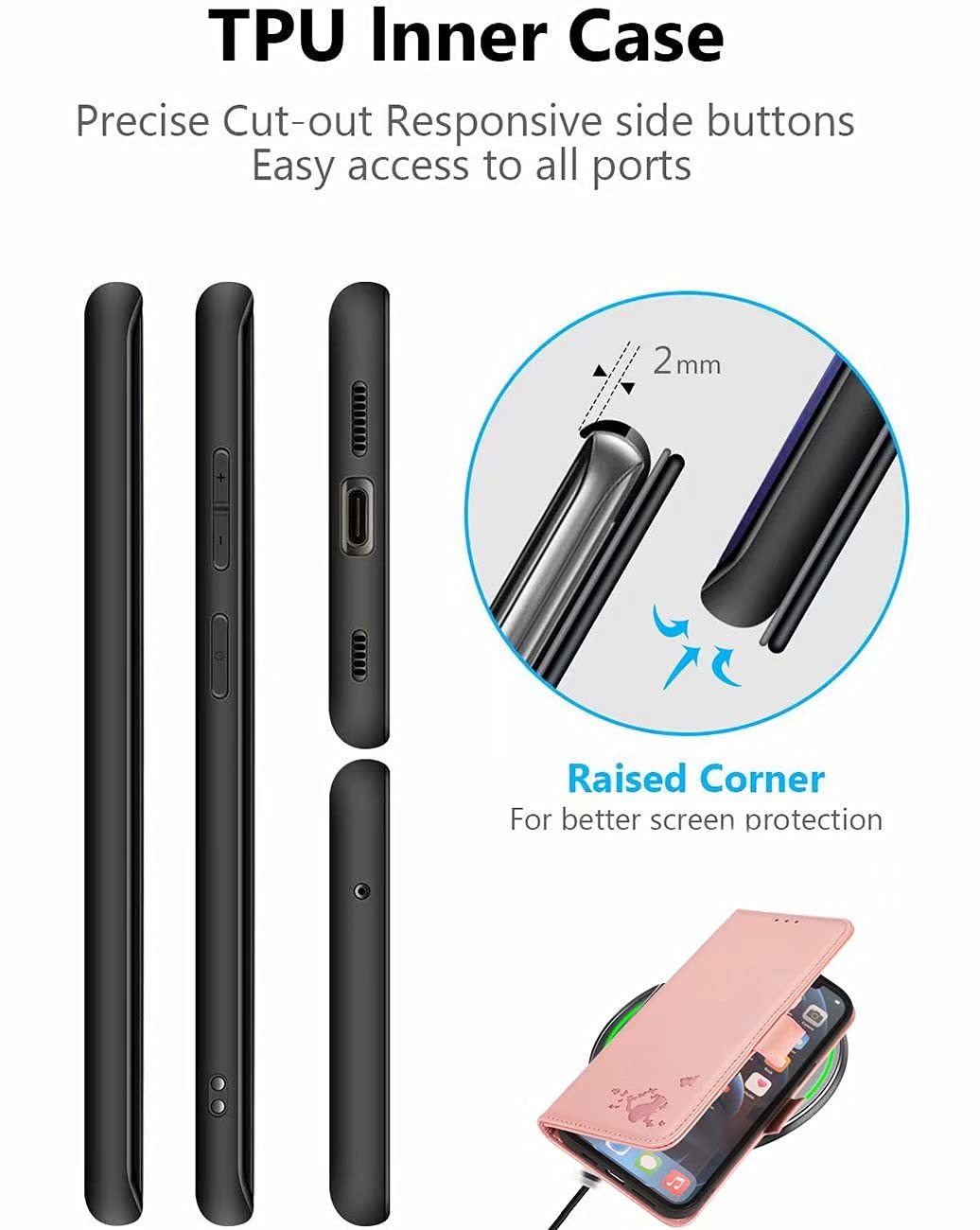 Capa carteira para Sony Xperia L3, capa flip magnética de couro sintético premium com suporte para cartão e suporte para Sony Xperia L3