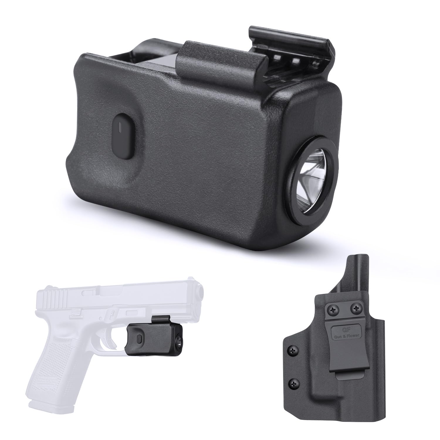 IWB Holster Compatible with Glock 19/ 19X Gen 3 4 5 & Glock 23/32 Gen 3 4 & Glock 44/45 & MOS, Inside Waistband Appendix Carry, Adj.Retention & Cant, 9mm Holster, Available in Kydex & Polymer & Claw