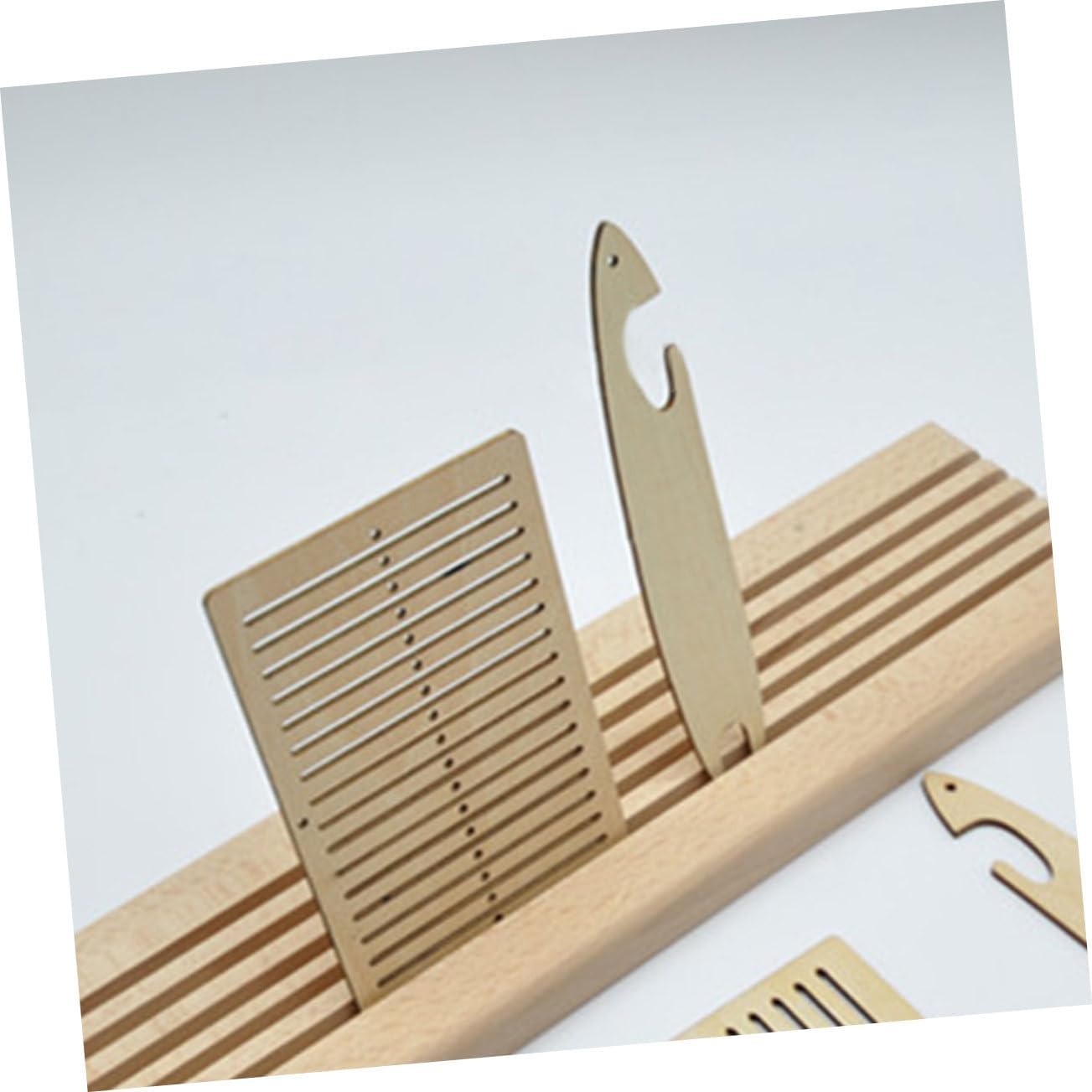 MINAOLULUS 1set Wood Weaving Stick Set for Beginners Belt Tool for Crafting Bracelets Bags and Camera Straps Easy to Use Weaving Accessories