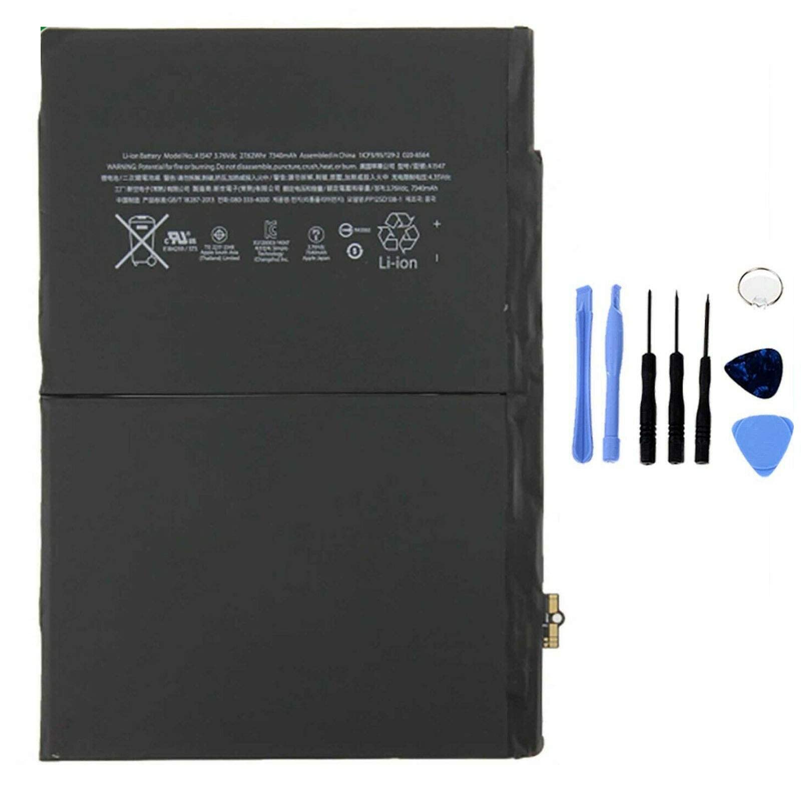 ELLENNE Batteria per iPad Air 2 7340mAh con Kit Cacciaviti Smontaggio | Batteria per Apple iPad Air 2 7340mAh - Nuova con Kit attrezzi per lo smontaggio