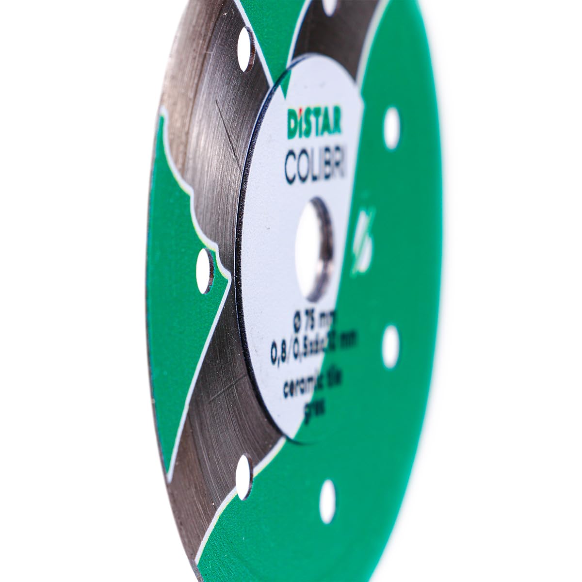 DiSTAR Colibri Disco diamantato Ø 76 mm x 10 mm – Ultra sottile 0,8 mm per gres porcellanato e ceramica – Disco da taglio professionale per smerigliatrice angolare a batteria & piccolo Flex – Taglio
