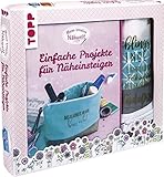  Kreativ-Set Meine kreative Nähwelt: Buch mit Grundanleitungen und einfachen Modellideen sowie Material für eine Kosmetiktasche mit tollen Sprüchen zum Aufbügeln (Buch plus Material)