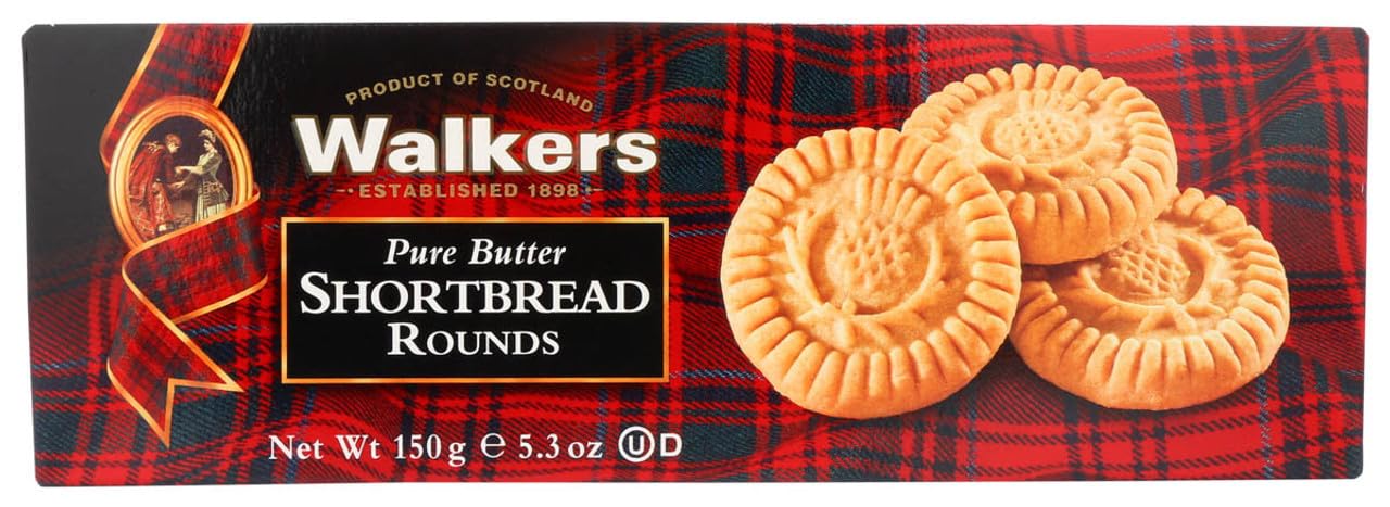 Walkers Shortbread Rounds, 5.3-Ounce Boxes (Pack of 12)
