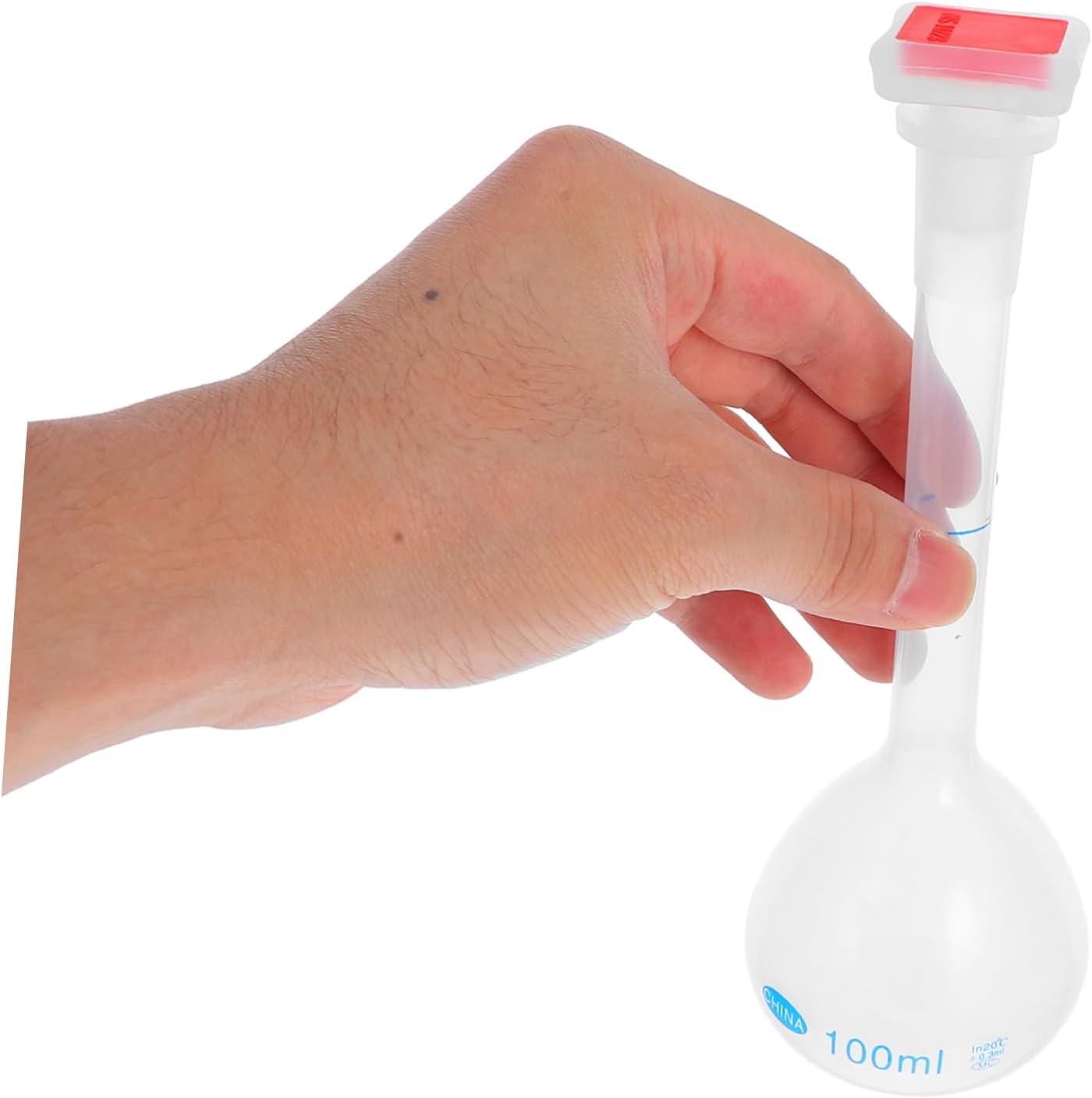 Lab Volumetric Flask Transparent Chemical Test Flask for Accurate Measuring Storage for Water Sampling Scientific Applications