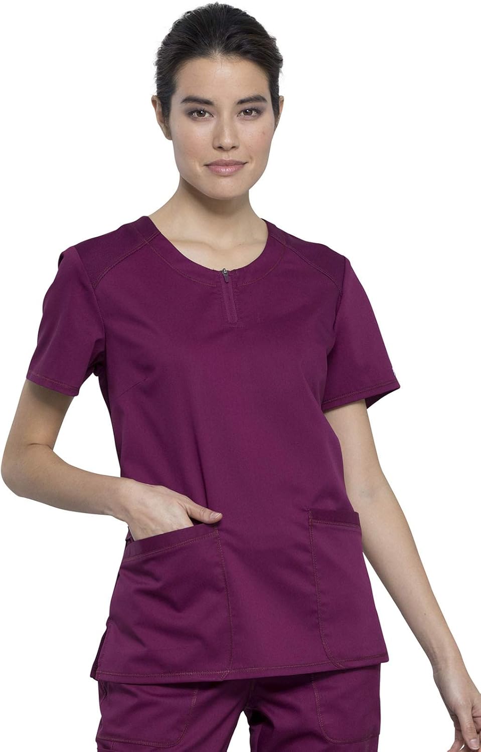 Cherokee Women Scrubs Top Workwear Revolution Round Neck WW602