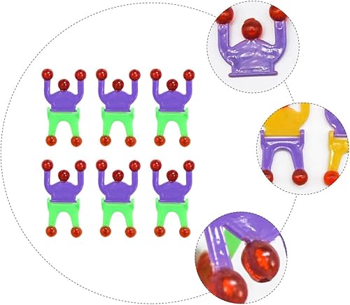 Miniatura 3 de 6pcs pared caminante escalada hombre juguete ventana rastreador juguete juguete juguete pegajoso rodando