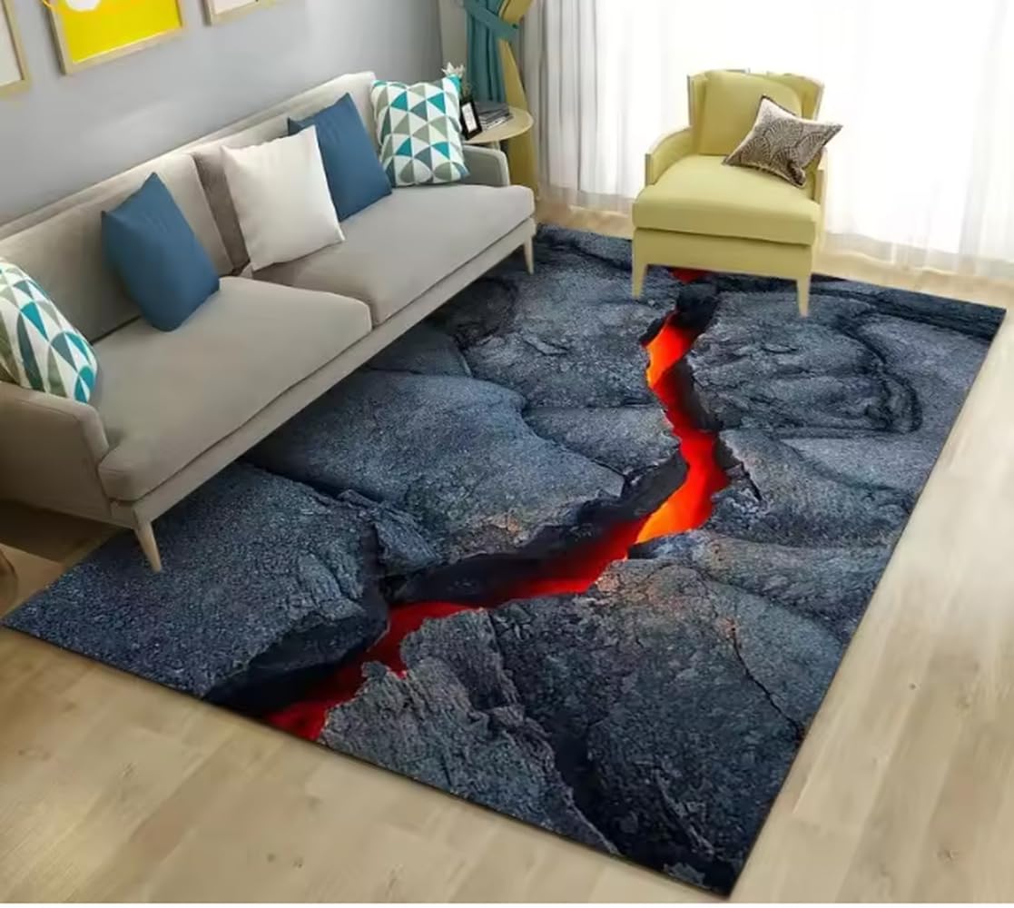Tapis pour chambre à coucher lave volcanique antidérapant 160x280