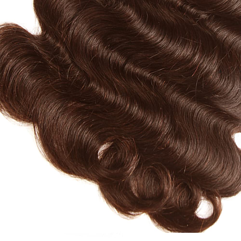 26 28 30 Inch Body Wave Bundles Human Hair Extension Hair Cheveux Humain Tressés Double Weft #4 Chocolate Brown Brazilian Remy Virgin Human Hair Weave 3 Bundles Total 300g