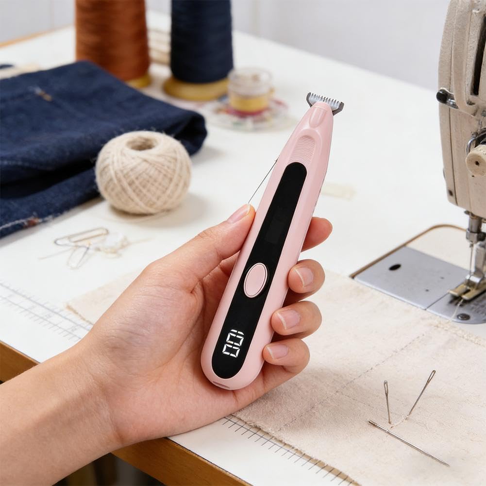 Desgarrador eléctrico de costuras con pantalla digital, recargable por USB, herramienta profesional para quitar puntadas para sastres, edredones y alcantarillados, borrado eficiente de hilos