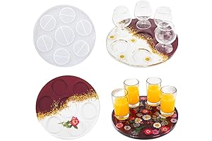 iSuperb Resin Wine Glass Holder Shot Glass Serving Tray Molds